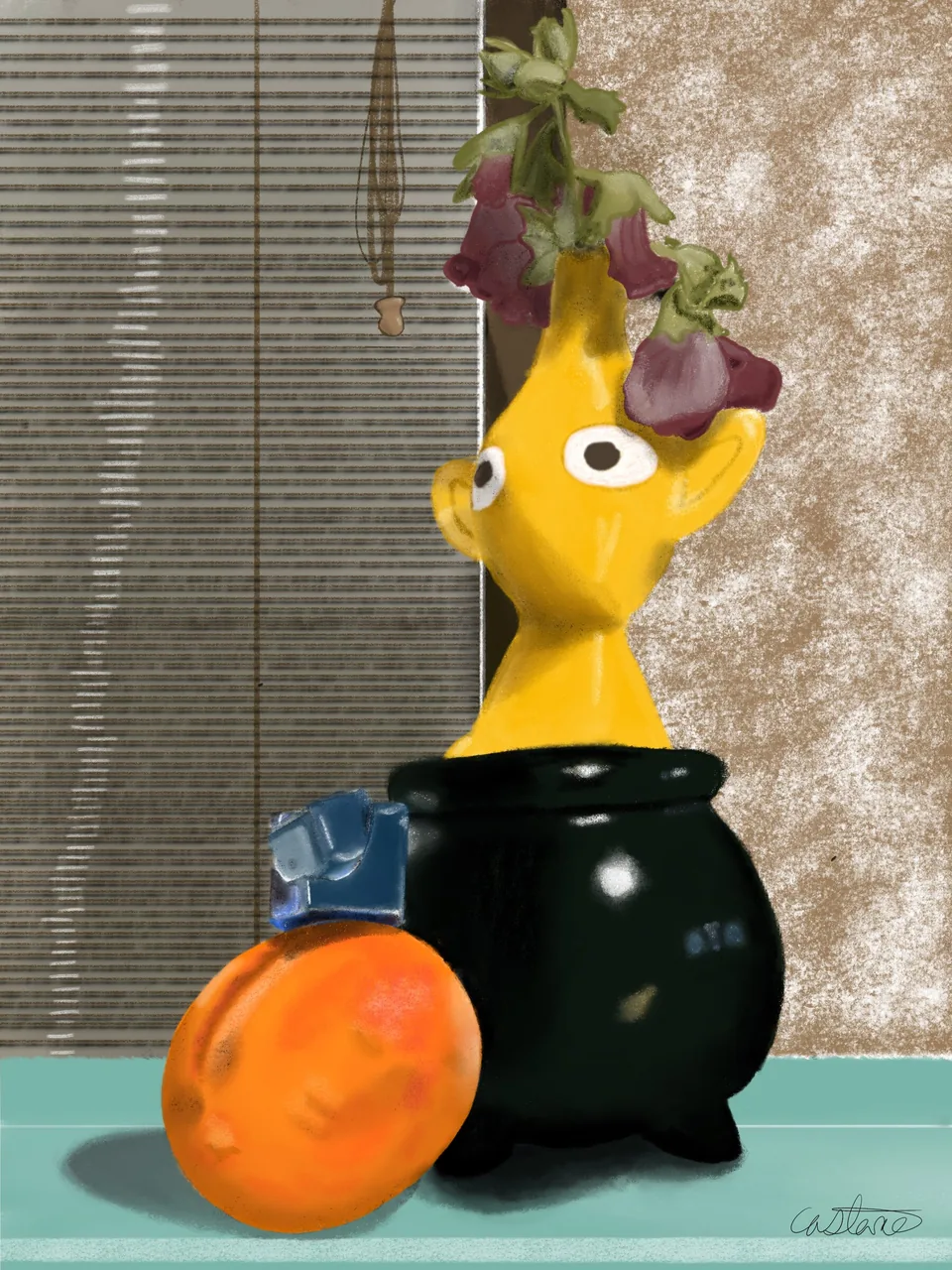 Digital painting titled Still Life by Chelsea Castaño.